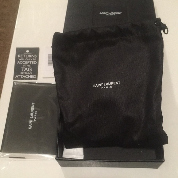 Saint Laurent leather gold studded bracelet - Picture 4 of 11